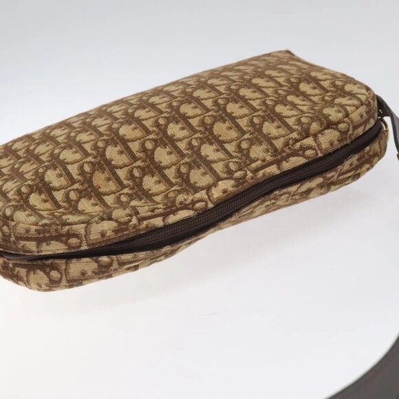 Christian Dior Trotter Canvas Shoulder Bag Brown Gold Auth yk17509 - Picture 7 of 15